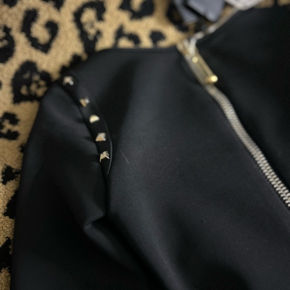 Philipp Plein Black Long Sleeve Dress with Studded Detail - Picture 10 of 12